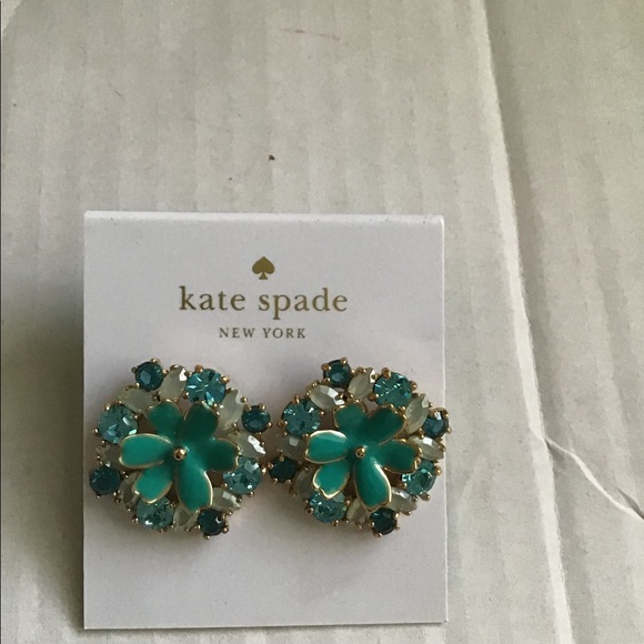 KATE SPADE MULTI ENAMEL FLOWER EARRINGS - Picture 3 of 4